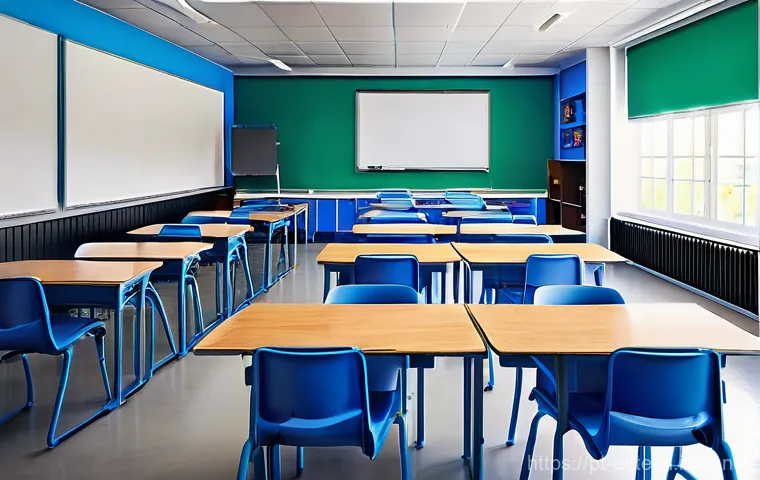 교육공학과 하이브리드 학습 - **Prompt 1: Modern Portuguese Hybrid Classroom**
A vibrant, sunlit classroom in a contemporary P...