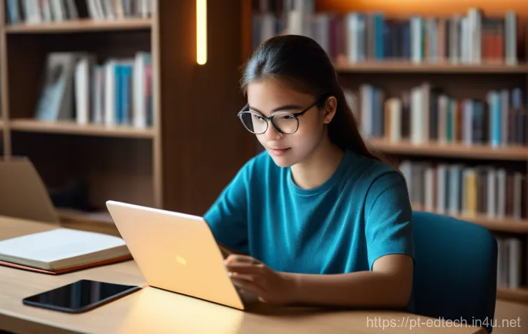 교육공학과 MOOC - **Prompt for Personalized Learning with AI:**
"A young adult, approximately 20 years old, sittin...