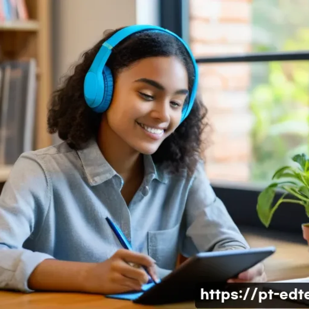 교육공학과 협업 도구 - **Prompt 1: Inclusive Digital Learning Environment**
    "A diverse young woman, approximately 18 ye...